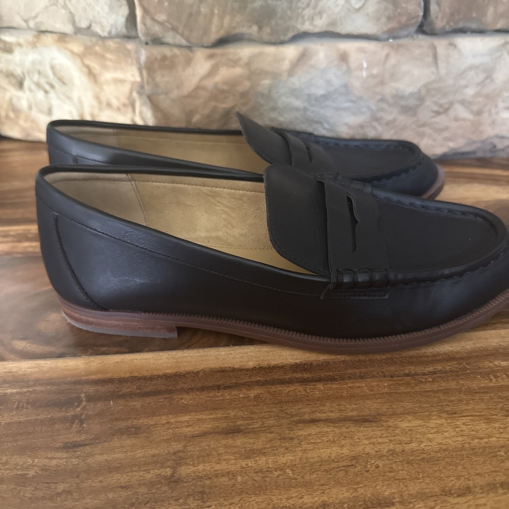 J.Crew Women's  Penny Loafers in Black Size 7.5 BW276 Fast Shipping